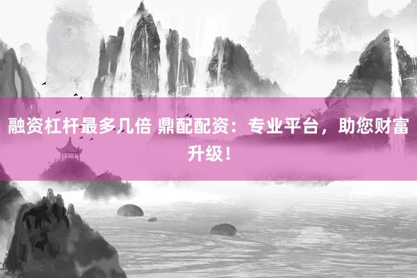 融资杠杆最多几倍 鼎配配资：专业平台，助您财富升级！